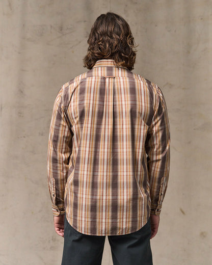 Men Filson Filson's Washed Feather Cloth Shirt - Brown Multi Plaid