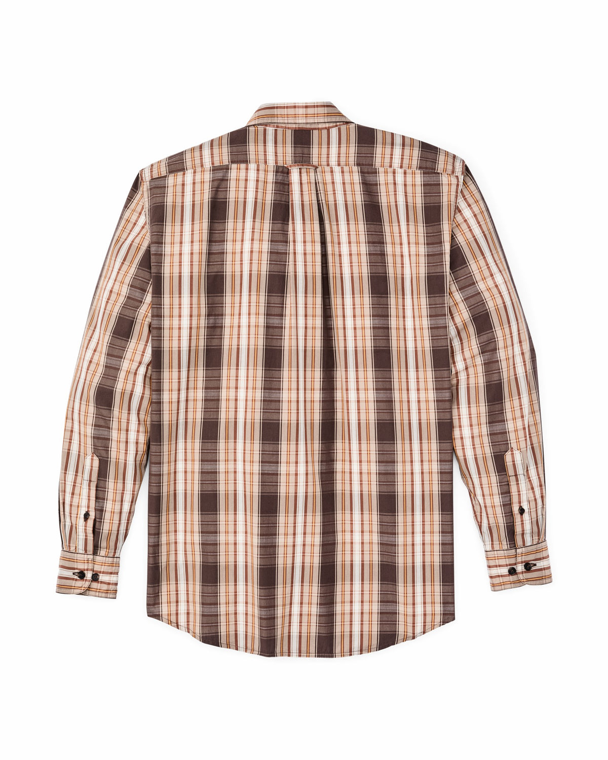 Men Filson Filson's Washed Feather Cloth Shirt - Brown Multi Plaid