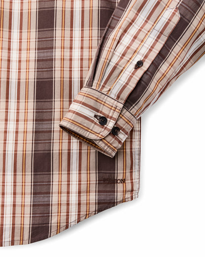 Men Filson Filson's Washed Feather Cloth Shirt - Brown Multi Plaid