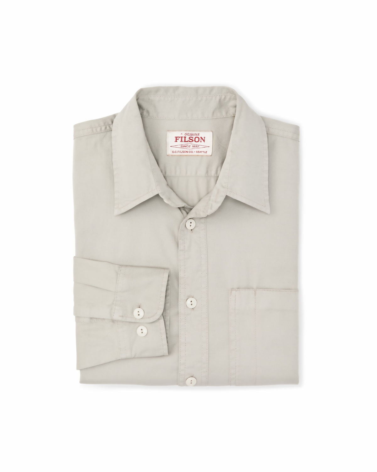 Men Filson 4.5-oz. Twill Shirt - Gray Sky