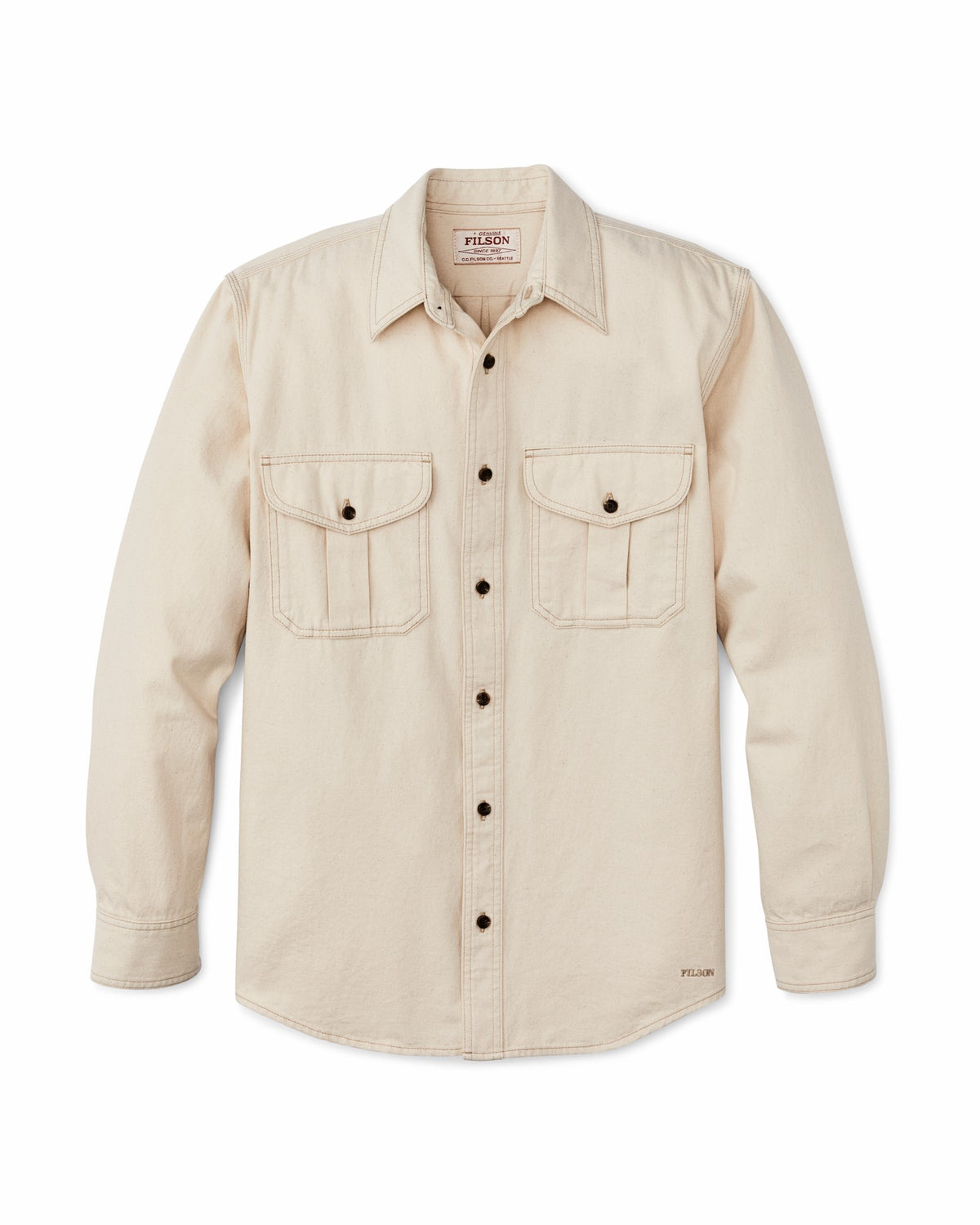 Men Filson Natural Twill Guide Shirt