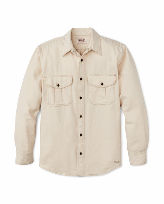 Men Filson Natural Twill Guide Shirt