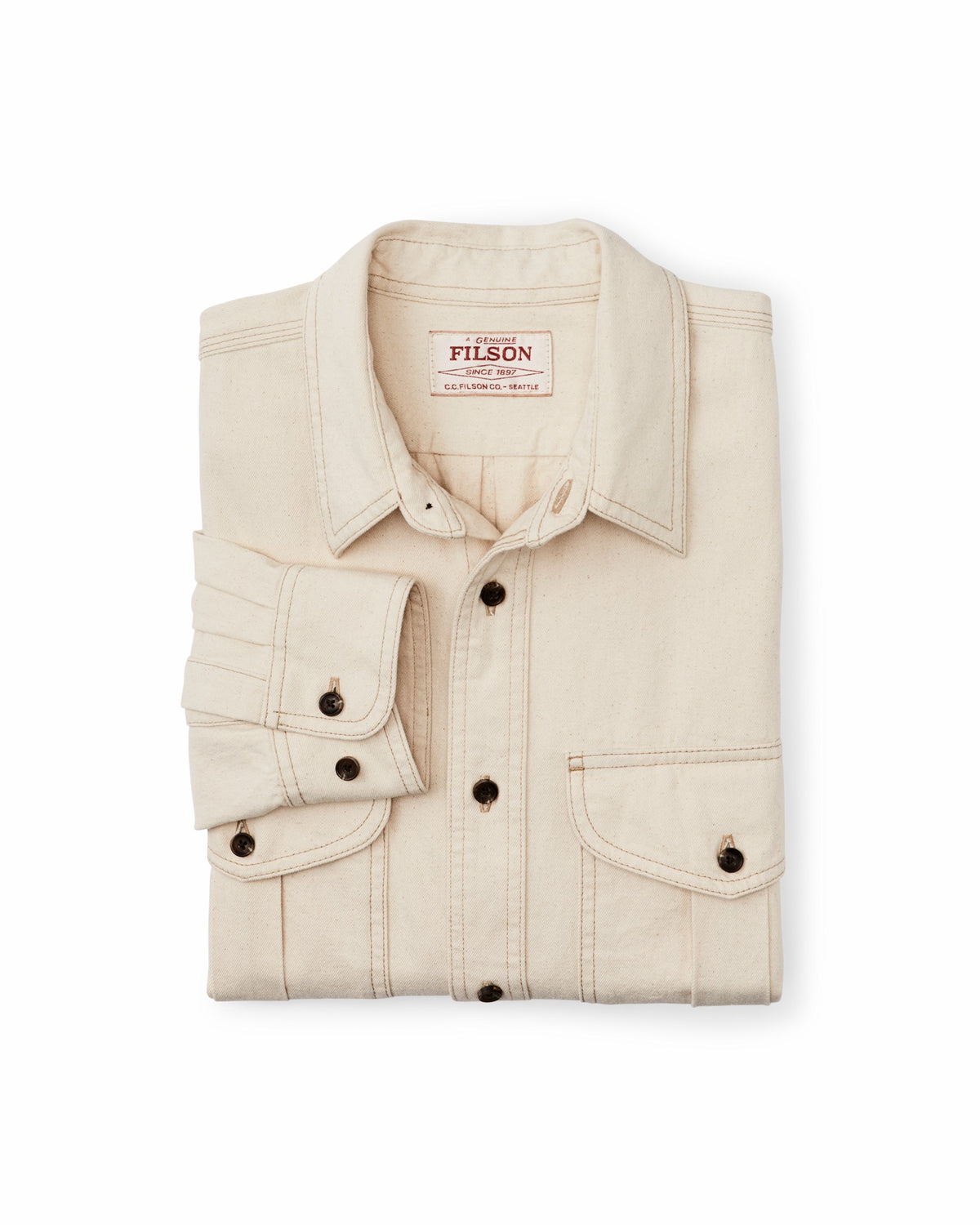 Men Filson Natural Twill Guide Shirt