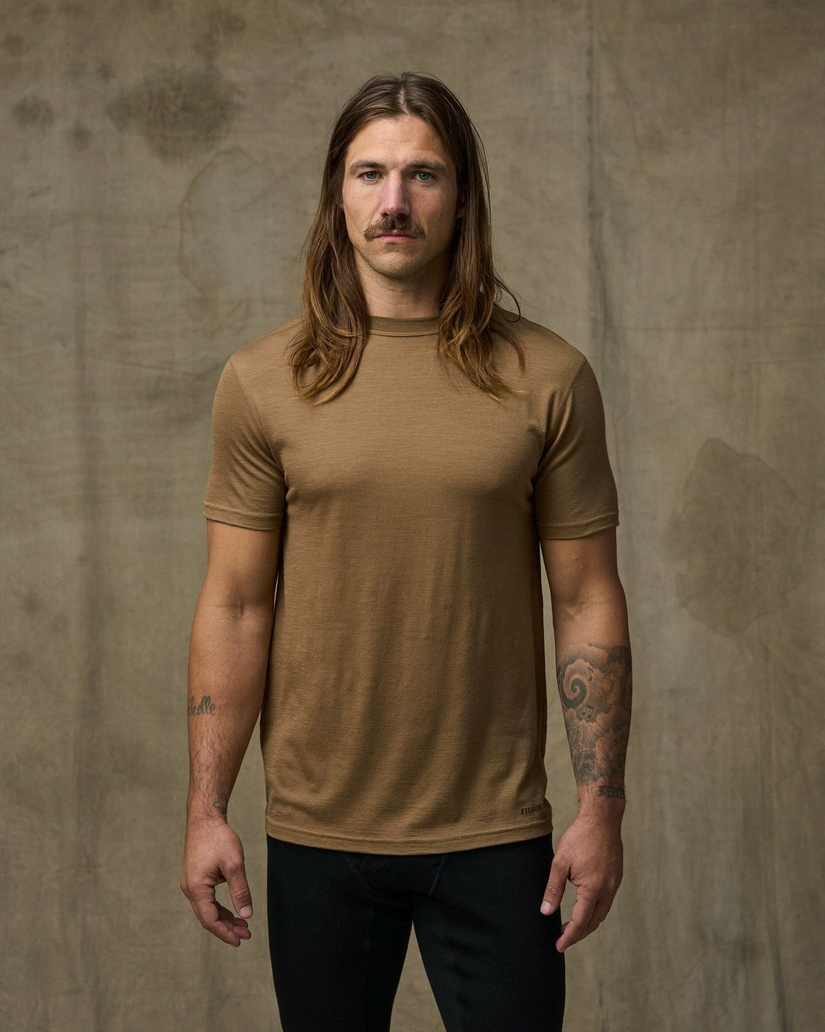 Men Filson Men's 210G Merino Wool Short Sleeve Crewneck Base Layer