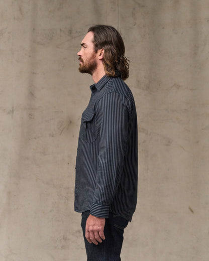 Men Filson Lightweight Alaskan Guide Shirt - Indigo / Ticking Stripe