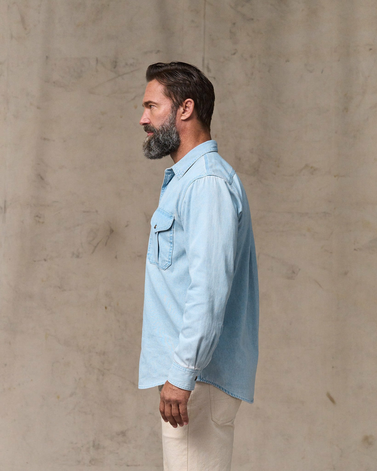 Men Filson Denim Guide Shirt - Light Indigo