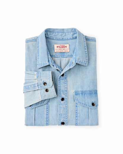Men Filson Denim Guide Shirt - Light Indigo