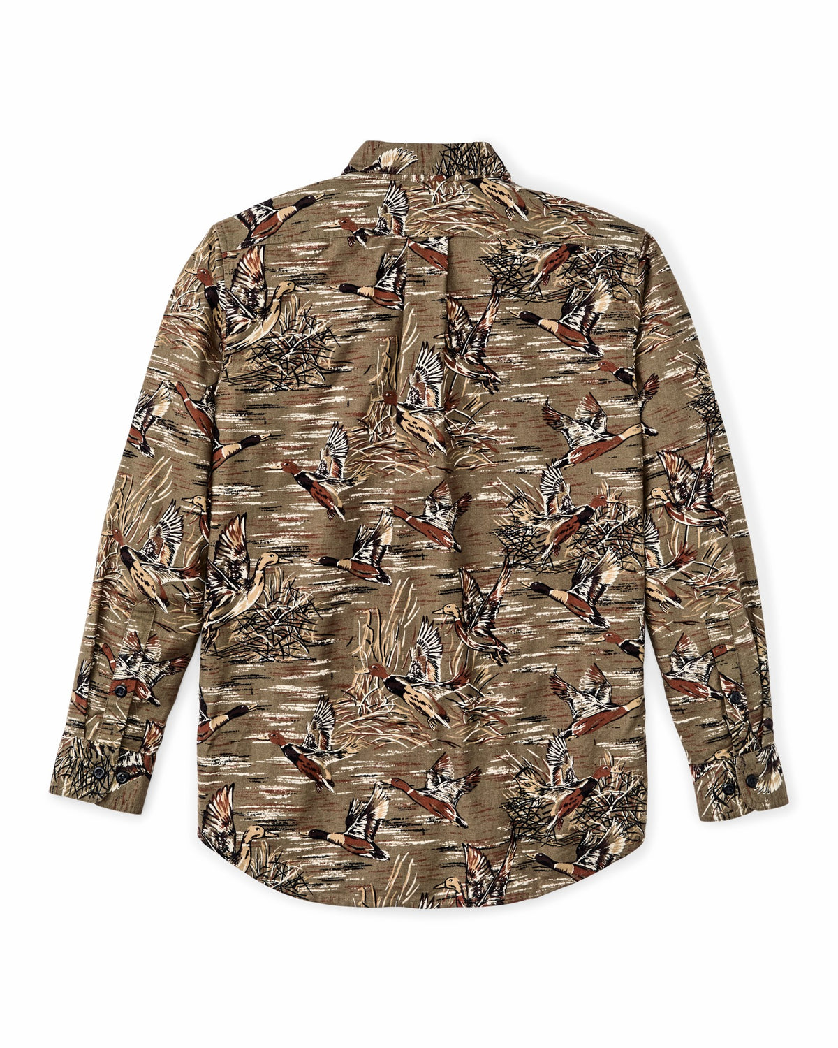 Men Filson Field Flannel Shirt - Brown / Marsh Mallards