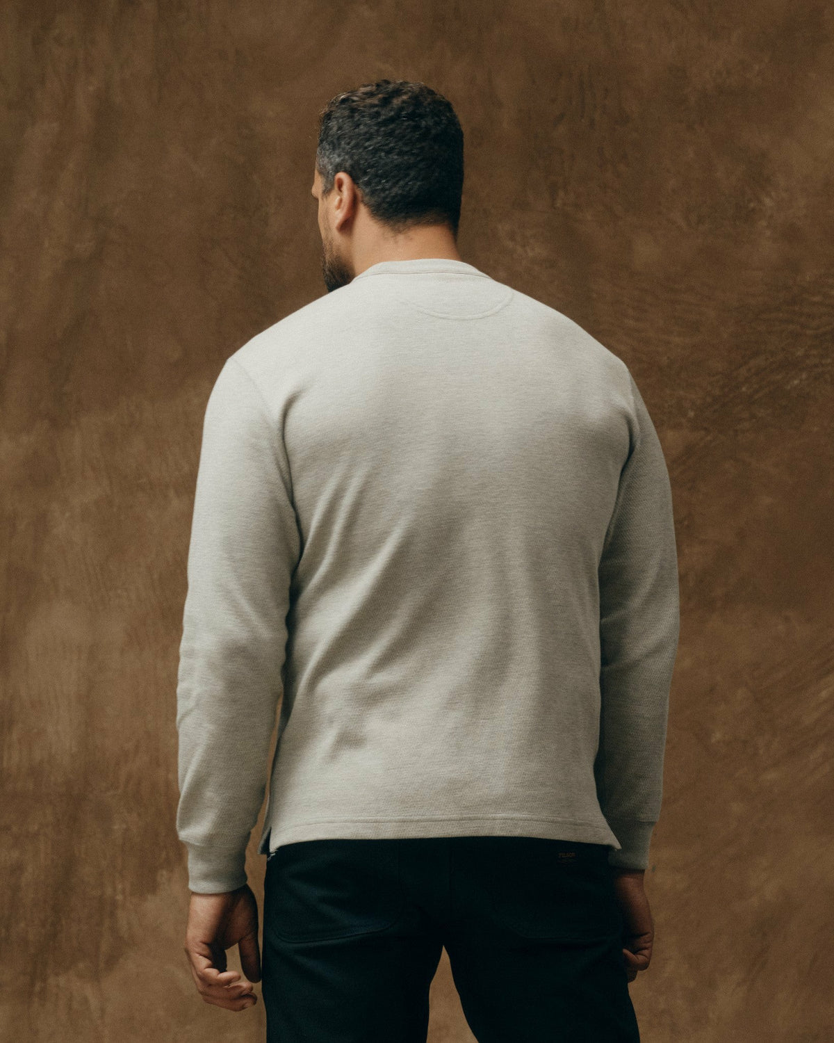 Men Filson Waffle Knit Thermal Crewneck