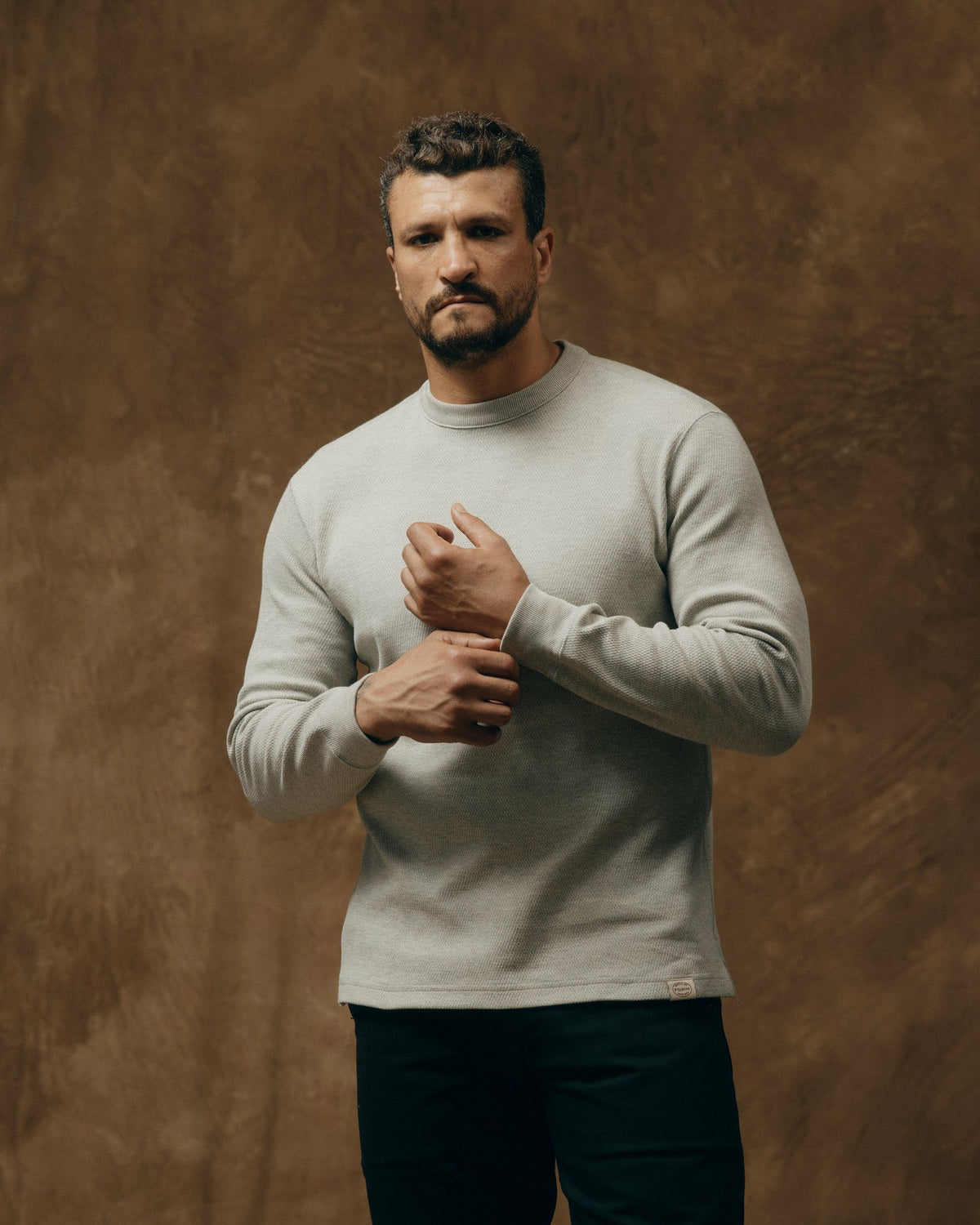 Men Filson Waffle Knit Thermal Crewneck