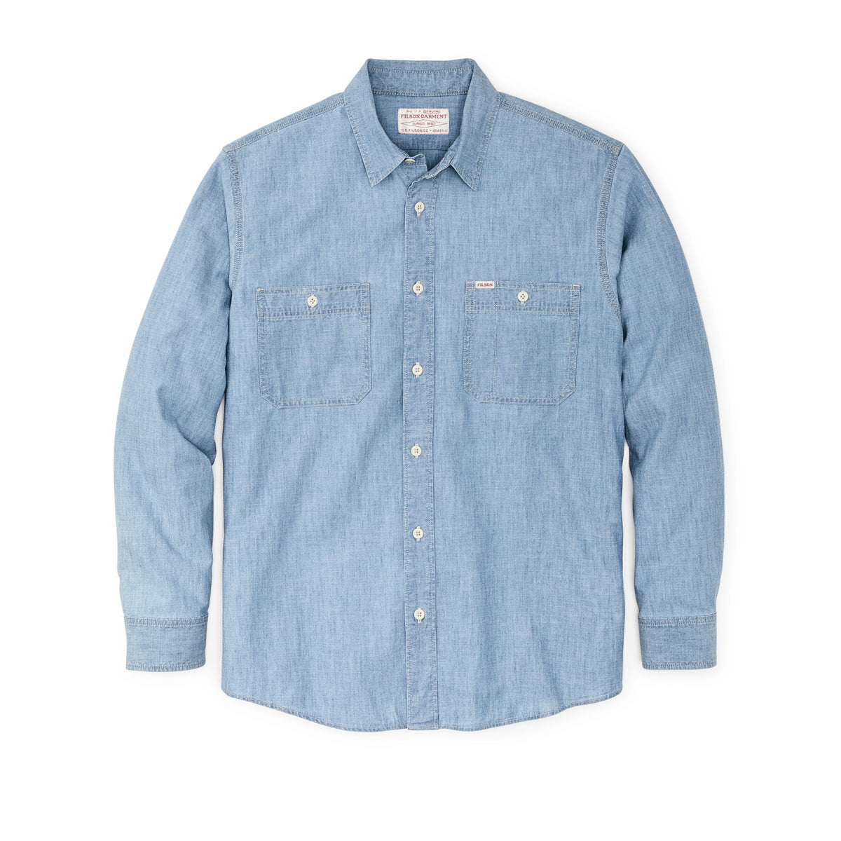 Men Filson Men's Long Sleeve Chambray CPO Shirt