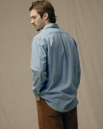 Men Filson Men's Long Sleeve Chambray CPO Shirt