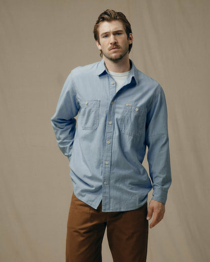 Men Filson Men's Long Sleeve Chambray CPO Shirt