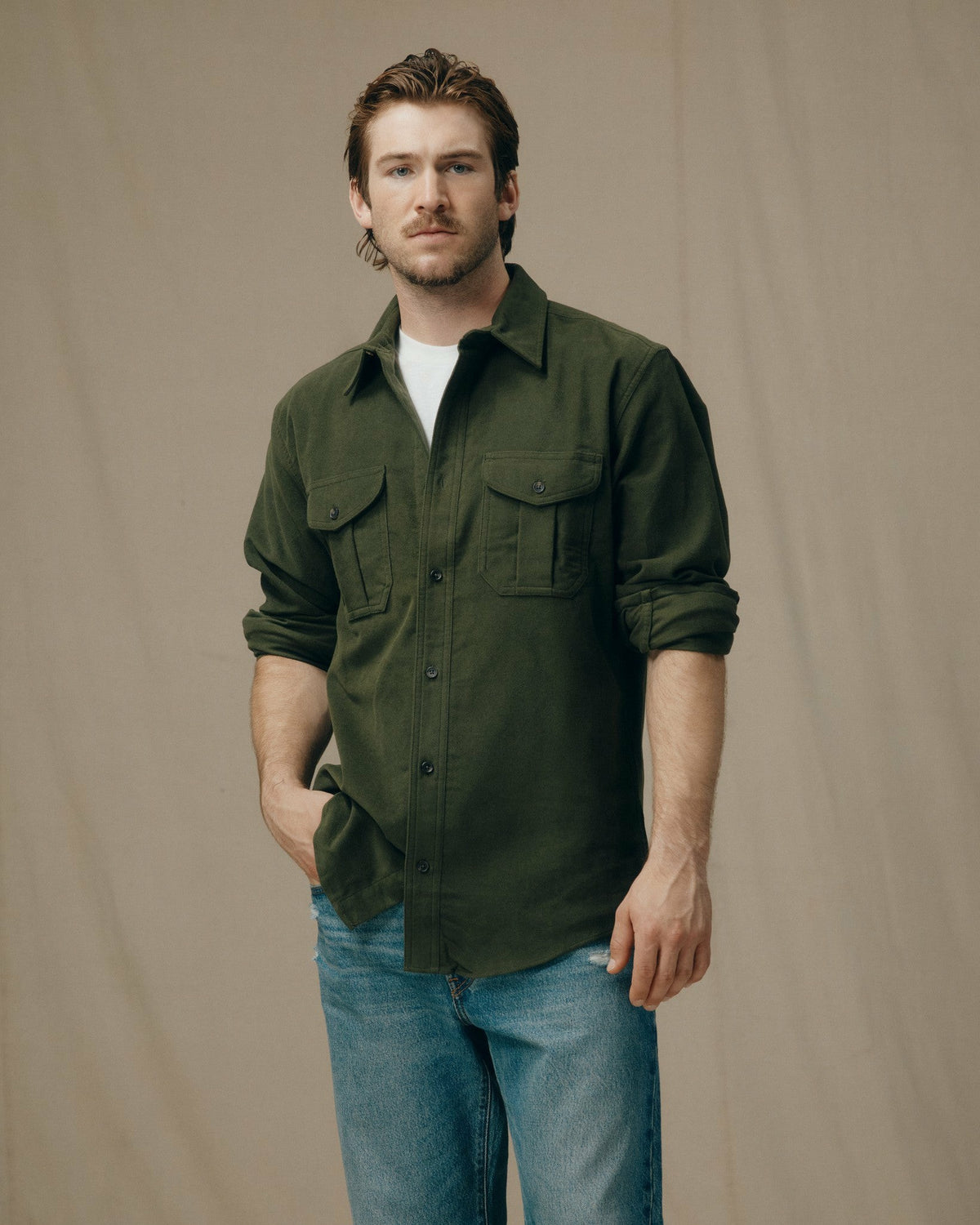 Men Filson Men's Moleskin Seattle Shirt — Button Up Shirt