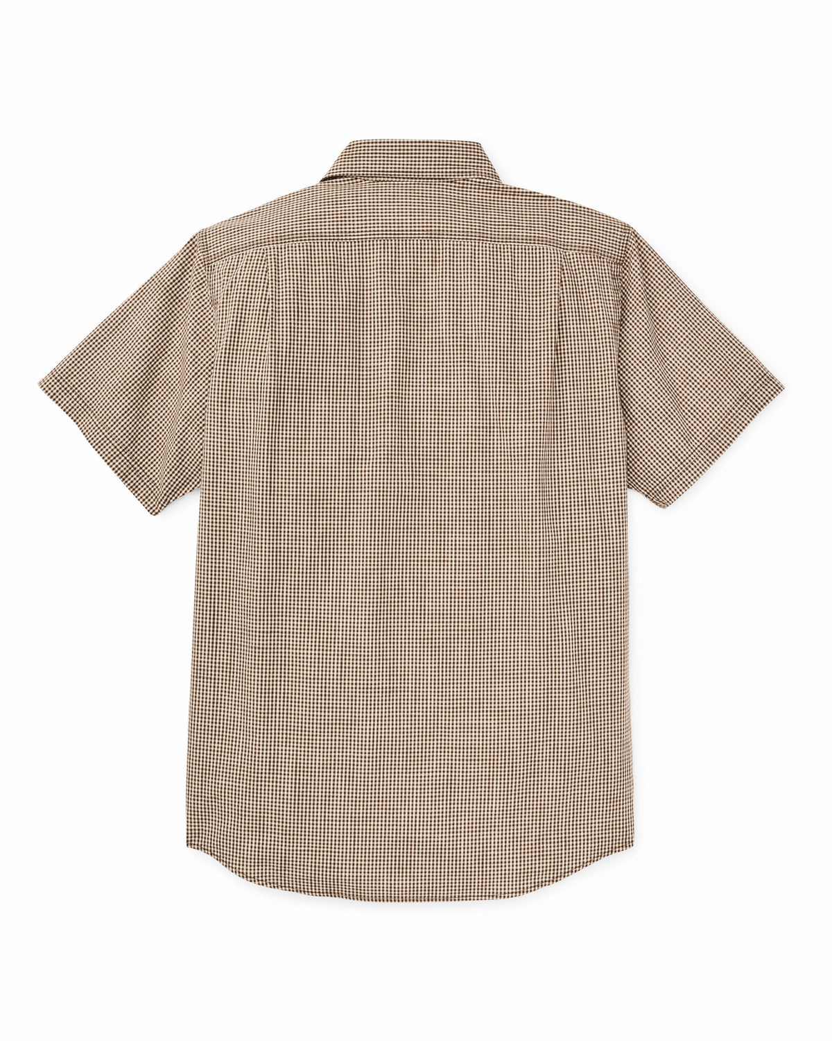 Men Filson Short Sleeve Chambray Shirt - Coffee / Natural Plaid