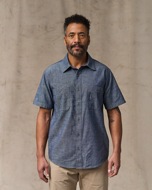 Men Filson Short Sleeve Chambray Shirt - Vintage Fade