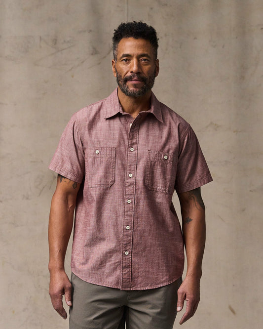 Men Filson Short Sleeve Chambray Shirt - Sable