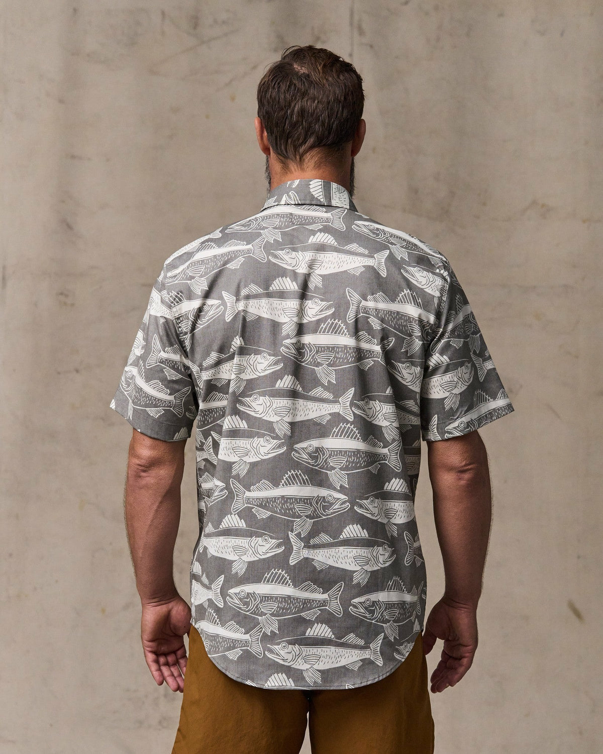 Men Filson Twin Lakes Short Sleeve Sport Shirt - Beluga / Print