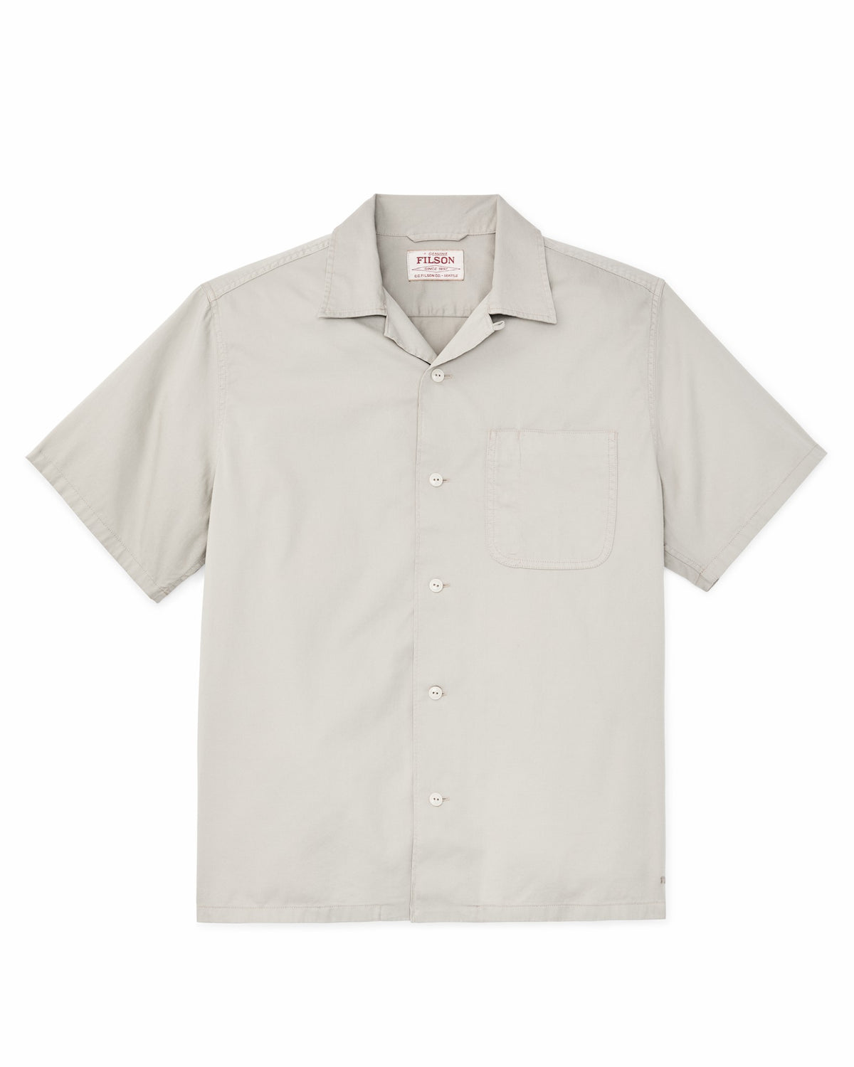Men Filson Short Sleeve 4.5-oz. Twill Shirt - Gray Sky