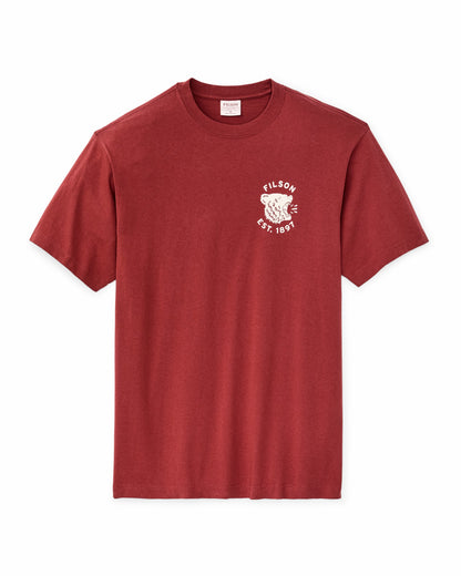 Men Filson Bear Graphic T-Shirt - Chili Oil