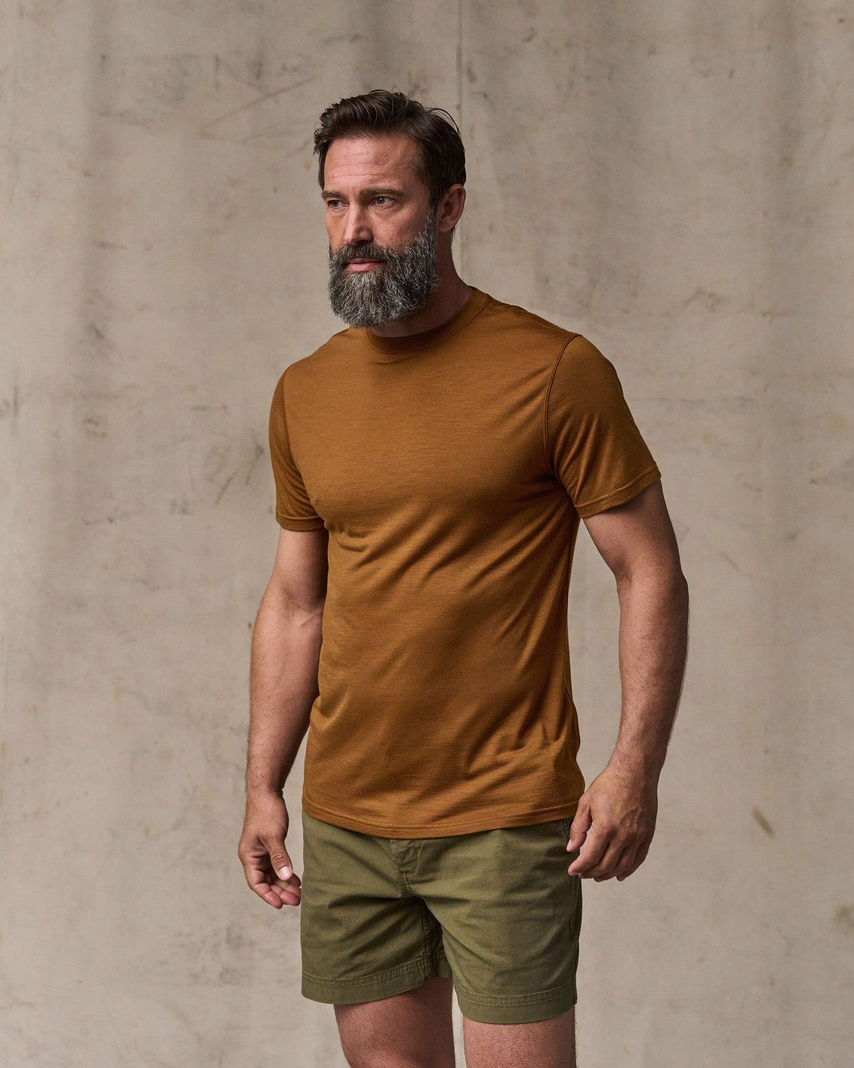 Men Filson Wool-Blend UPF T-Shirt - Whiskey