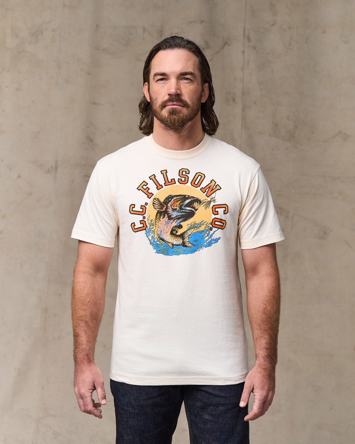 Men Filson Dry Fly Graphic T-Shirt - Basswood