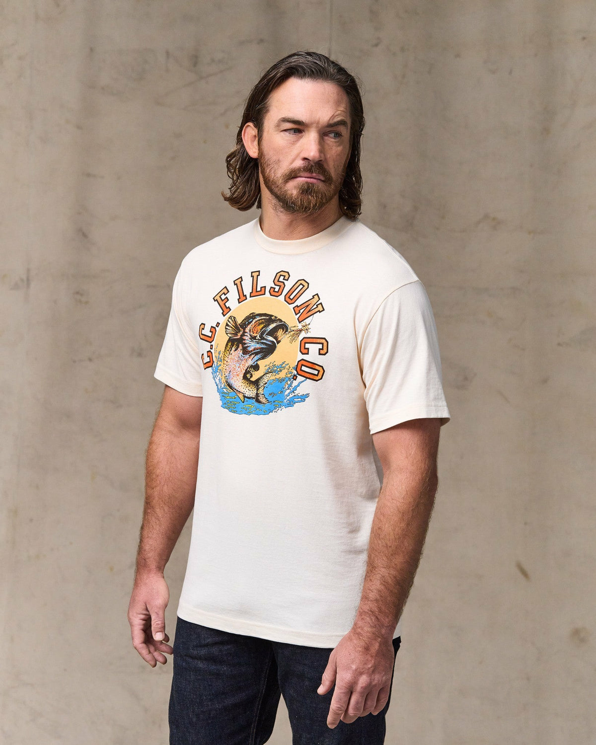 Men Filson Dry Fly Graphic T-Shirt - Basswood