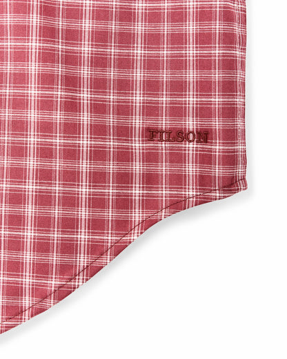 Men Filson Twin Lakes Short Sleeve Sport Shirt - Brick / Cream Plaid