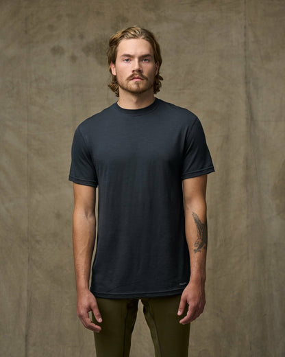 Men Filson 210g Merino Wool Short Sleeve Crewneck - Dark Navy