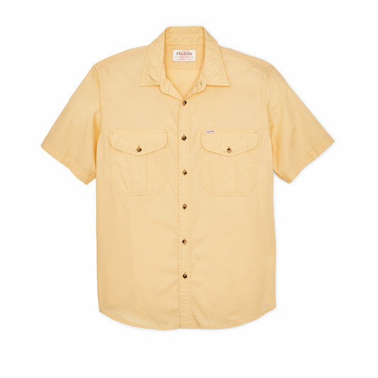 Men Filson Filson's Washed Short Sleeve Feather Cloth Shirt - Straw
