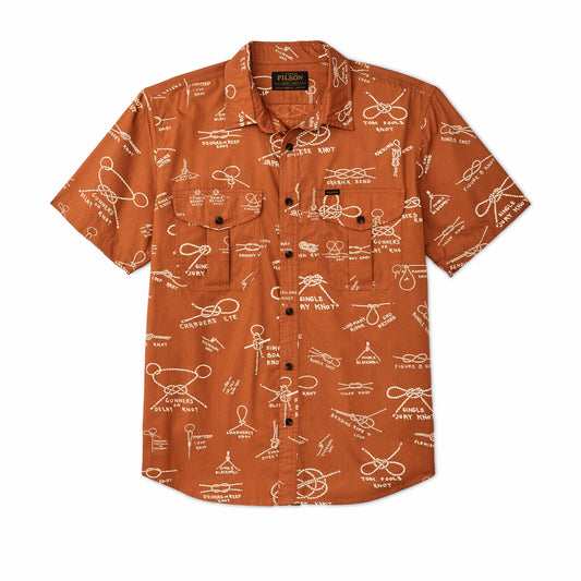 Men Filson Filson's Washed Short Sleeve Feather Cloth Shirt