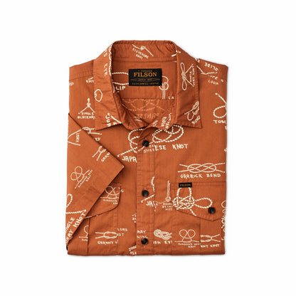 Men Filson Filson's Washed Short Sleeve Feather Cloth Shirt