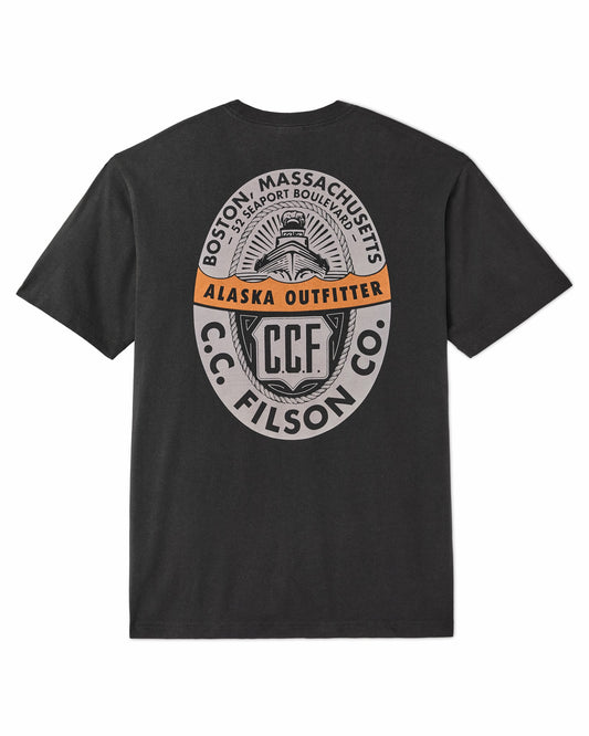 Men Filson Boston Graphic T-Shirt - Black
