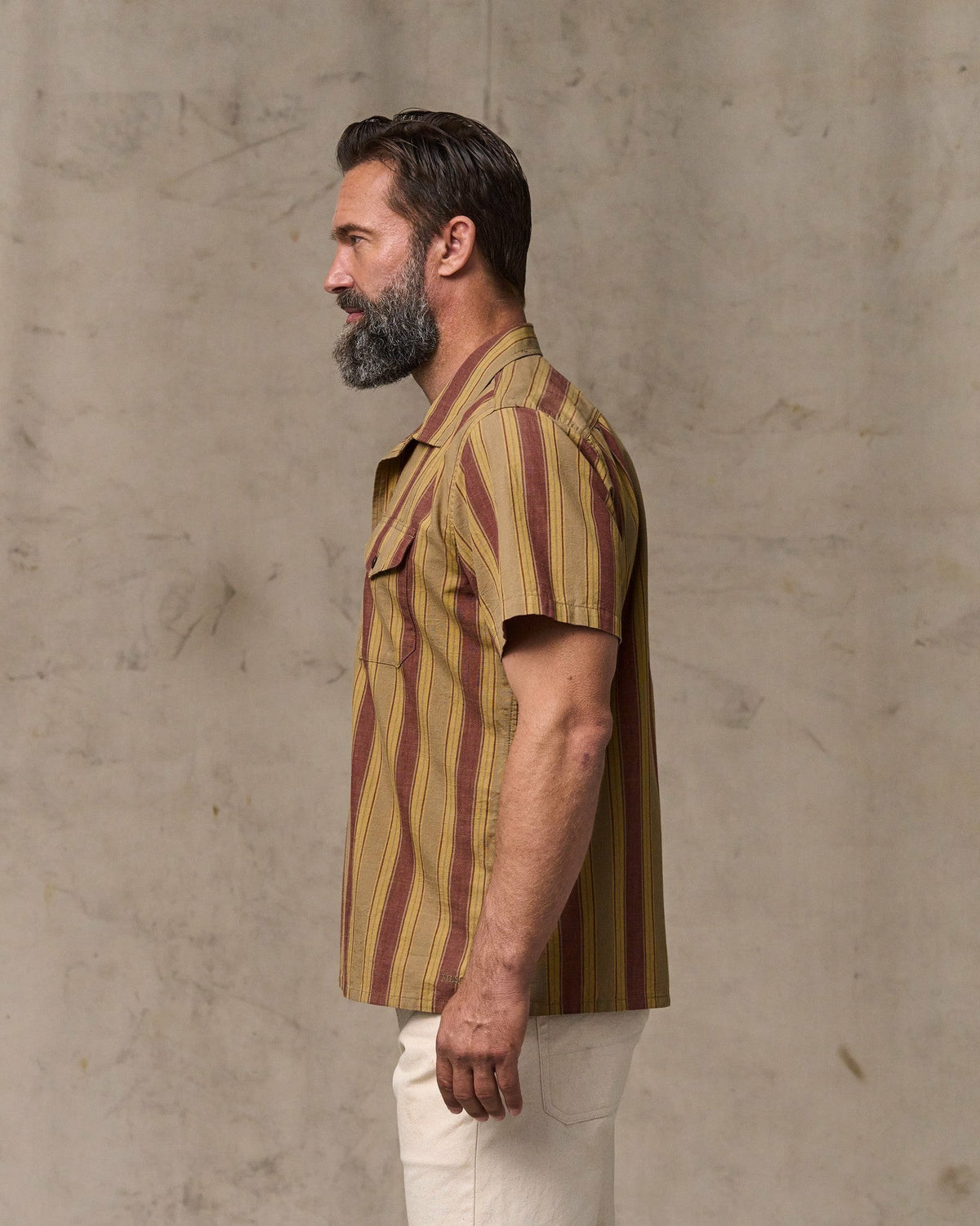 Men Filson Chambray Camp Shirt - Brick / Tan
