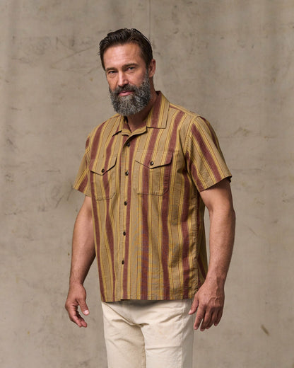 Men Filson Chambray Camp Shirt - Brick / Tan
