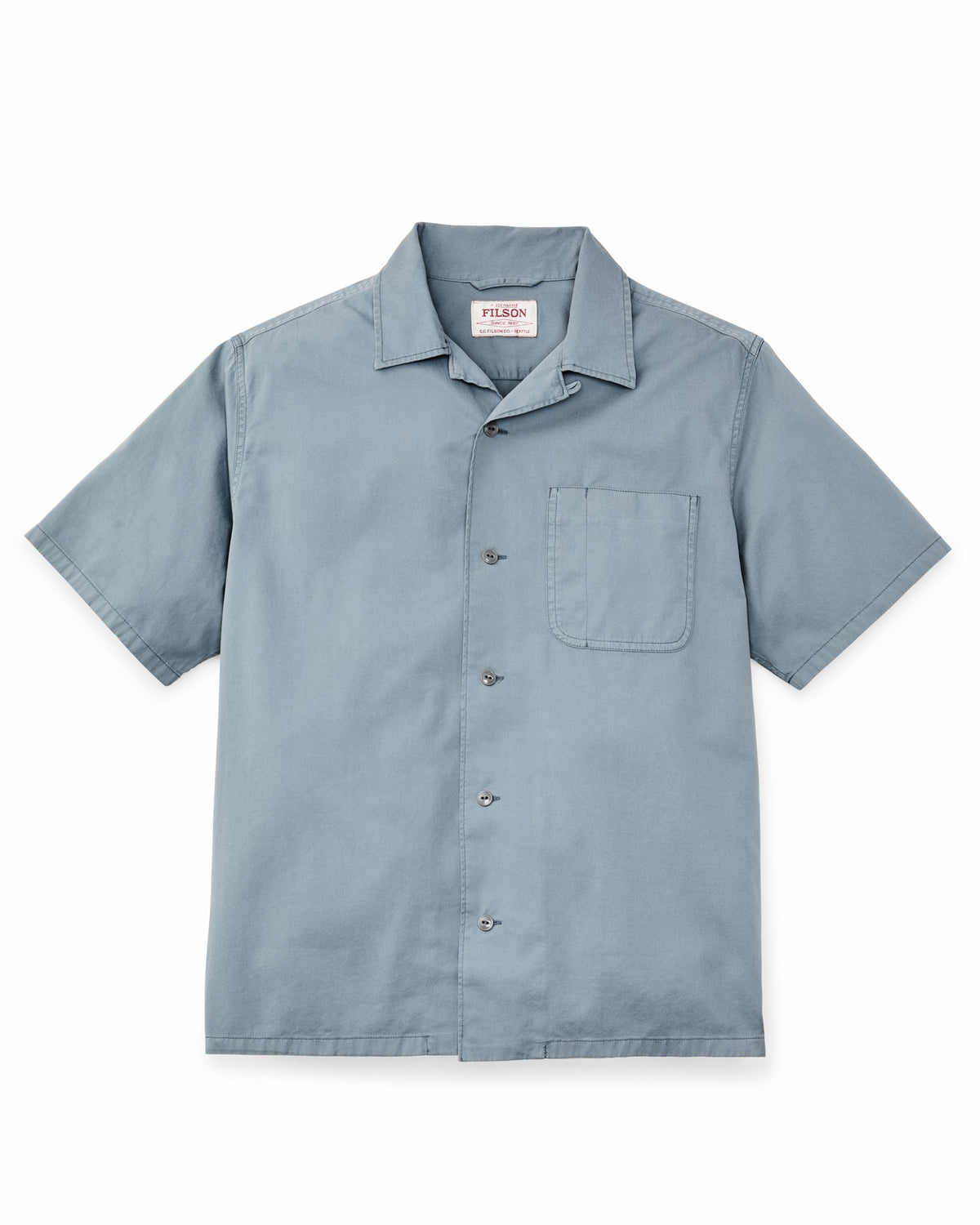 Men Filson Short Sleeve 4.5-oz. Twill Shirt - Lead