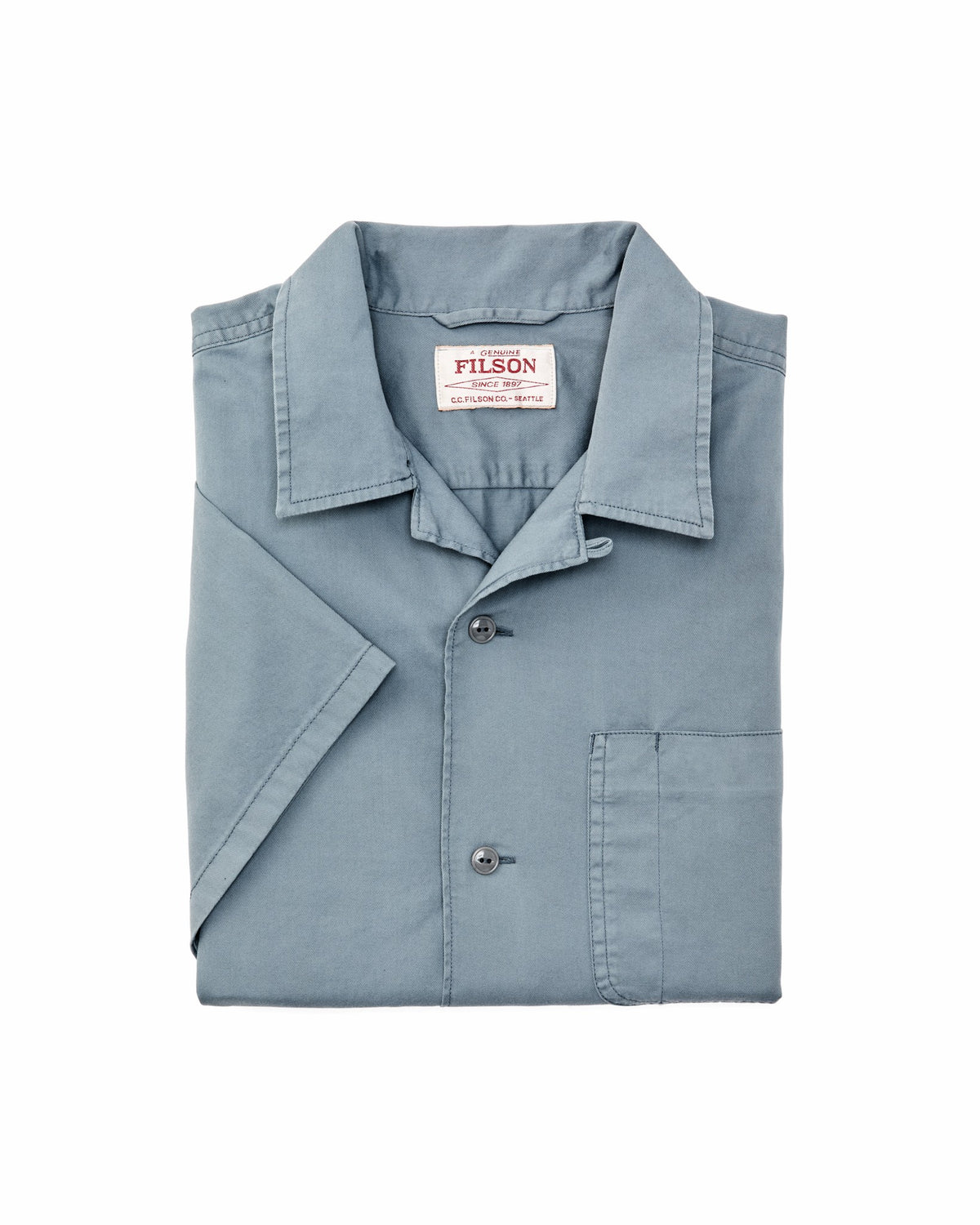 Men Filson Short Sleeve 4.5-oz. Twill Shirt - Lead