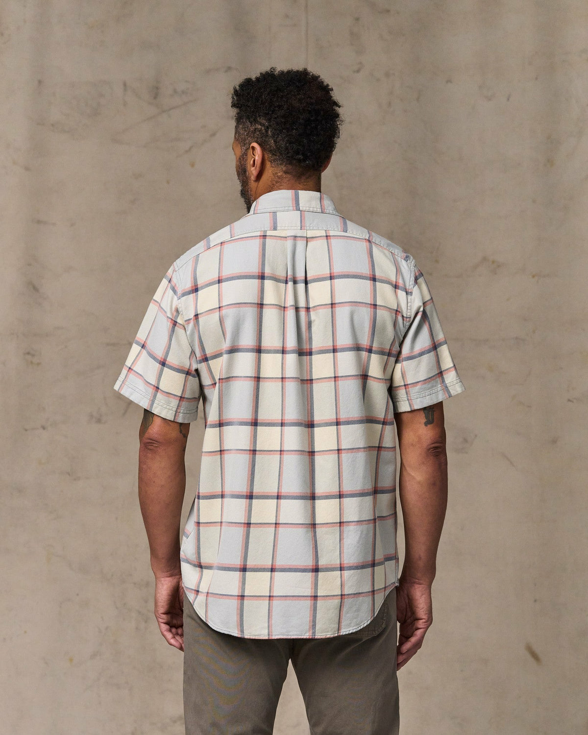 Men Filson Short Sleeve Lightweight Alaskan Guide Shirt - Light Blue / Tan Plaid