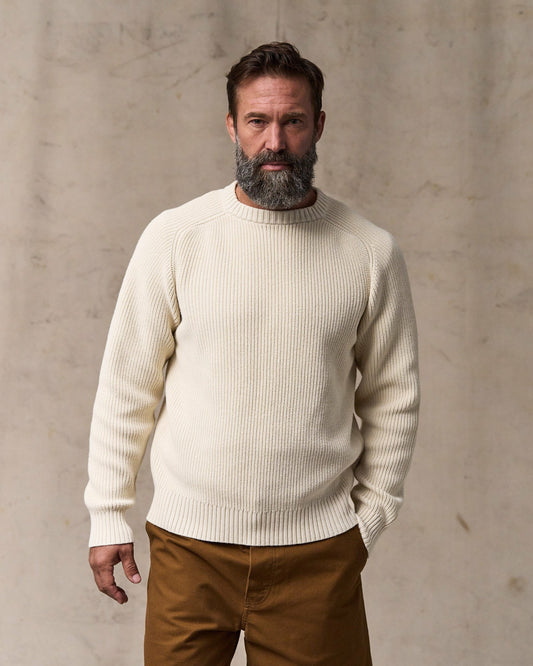 Men Filson Vintage Cotton Crewneck Sweater - Natural