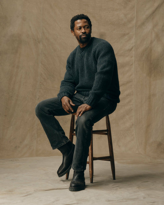 Men Filson 3-gauge Alpaca Blend Sweater - Black Heather
