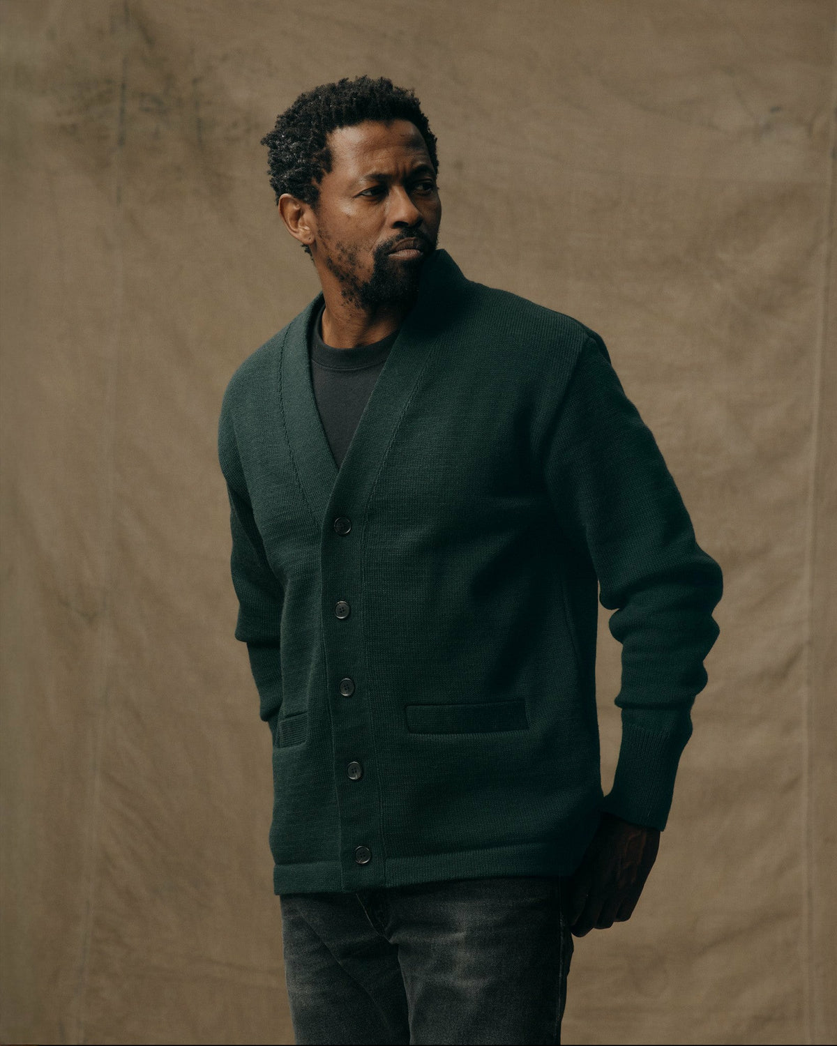 Men Filson Guide Cardigan Sweater - Fir