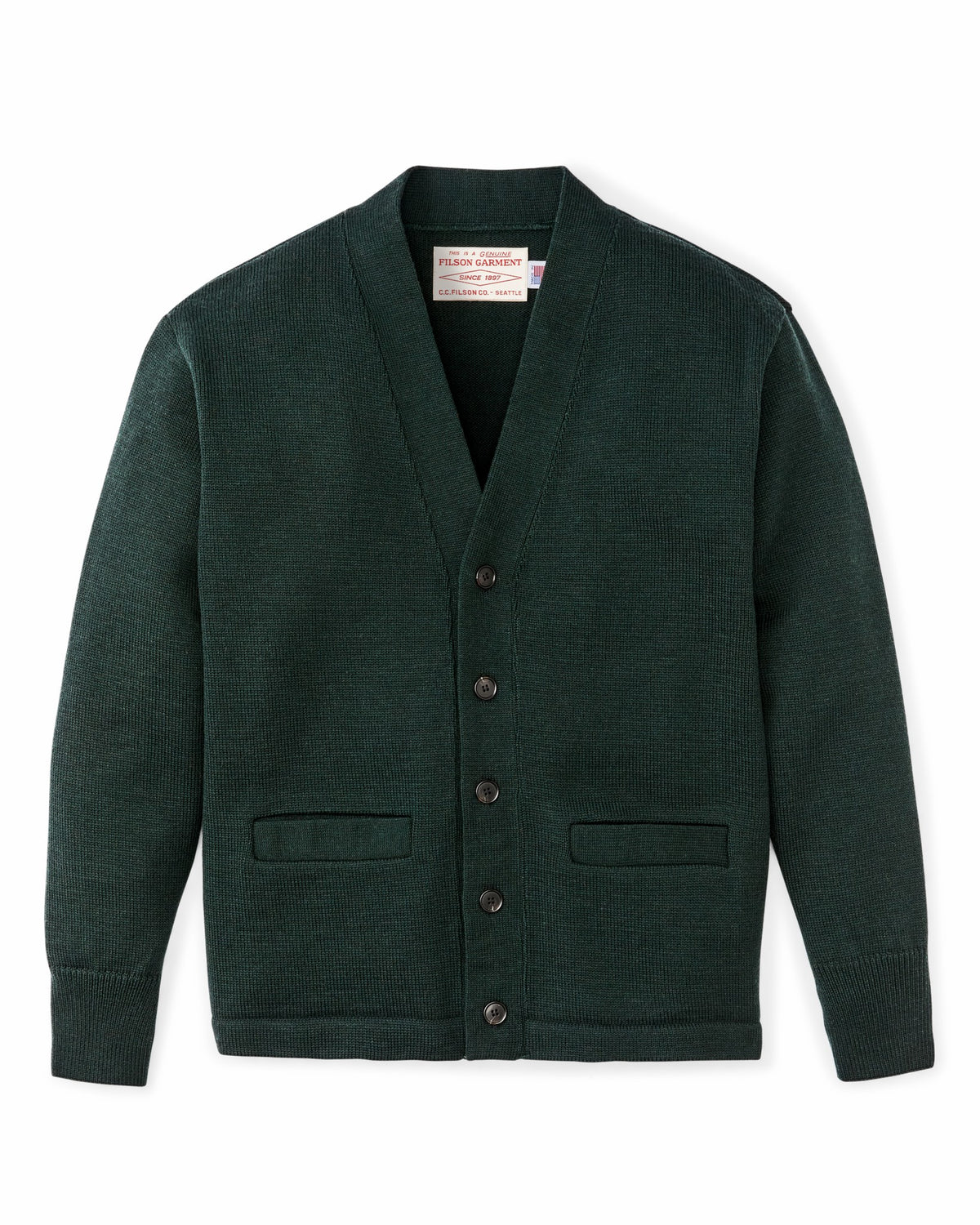 Men Filson Guide Cardigan Sweater - Fir