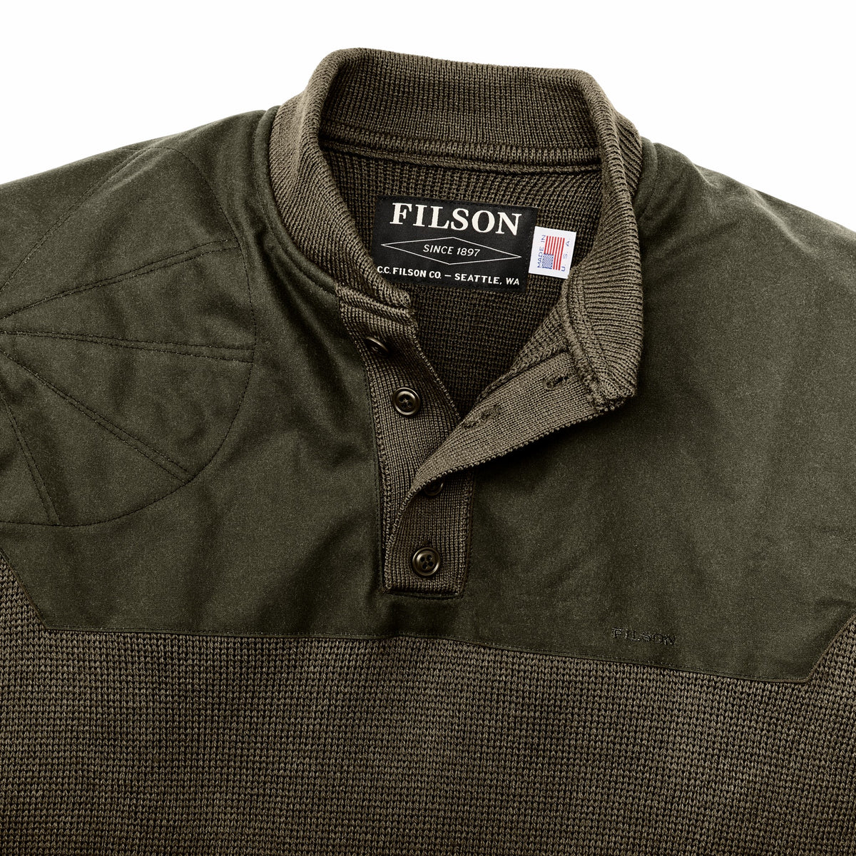 Men Filson Henley Guide Sweater