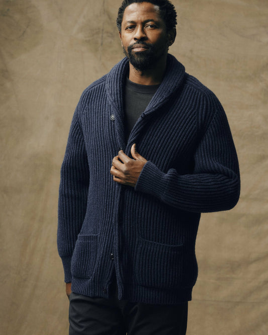 Men Filson Bristol Cardigan Sweater - Navy