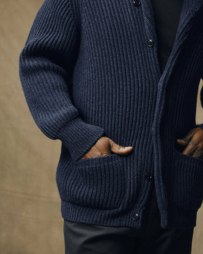 Men Filson Bristol Cardigan Sweater - Navy