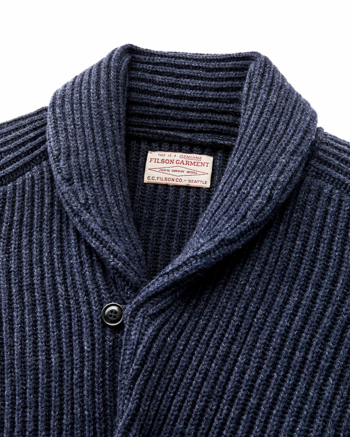 Men Filson Bristol Cardigan Sweater - Navy