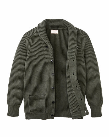 Men Filson Bristol Cardigan Sweater - Forest Green Heather