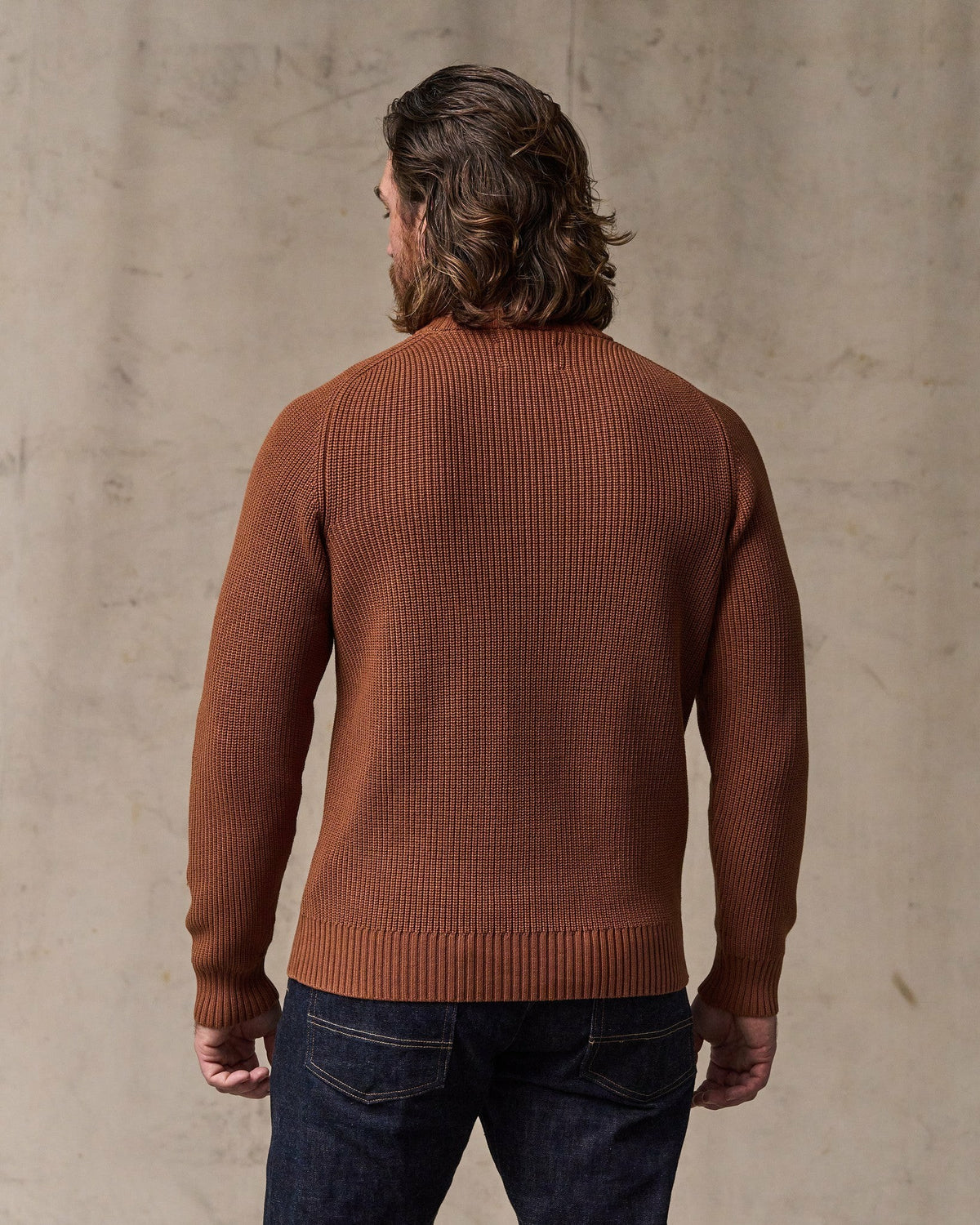 Men Filson Vintage Cotton Crewneck Sweater - Rust