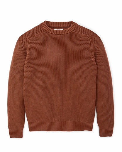Men Filson Vintage Cotton Crewneck Sweater - Rust