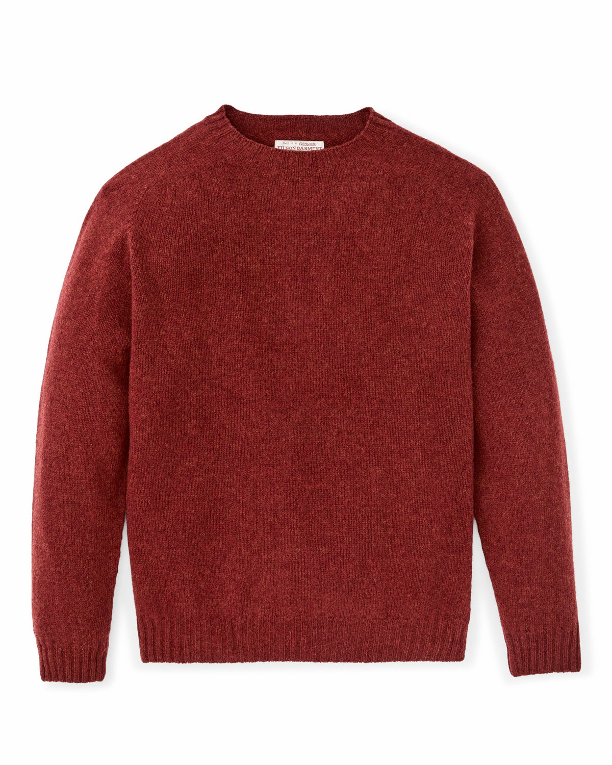 Men Filson Shetland 5-gauge Wool Sweater - Russet